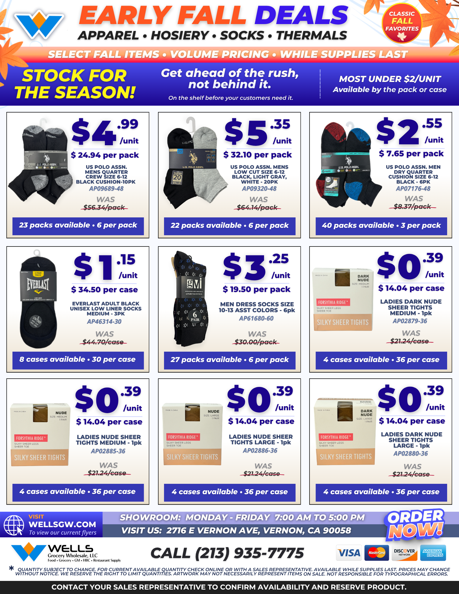 Wells Grocery Wholesale Early Fall Deals apparel flyer, page 2