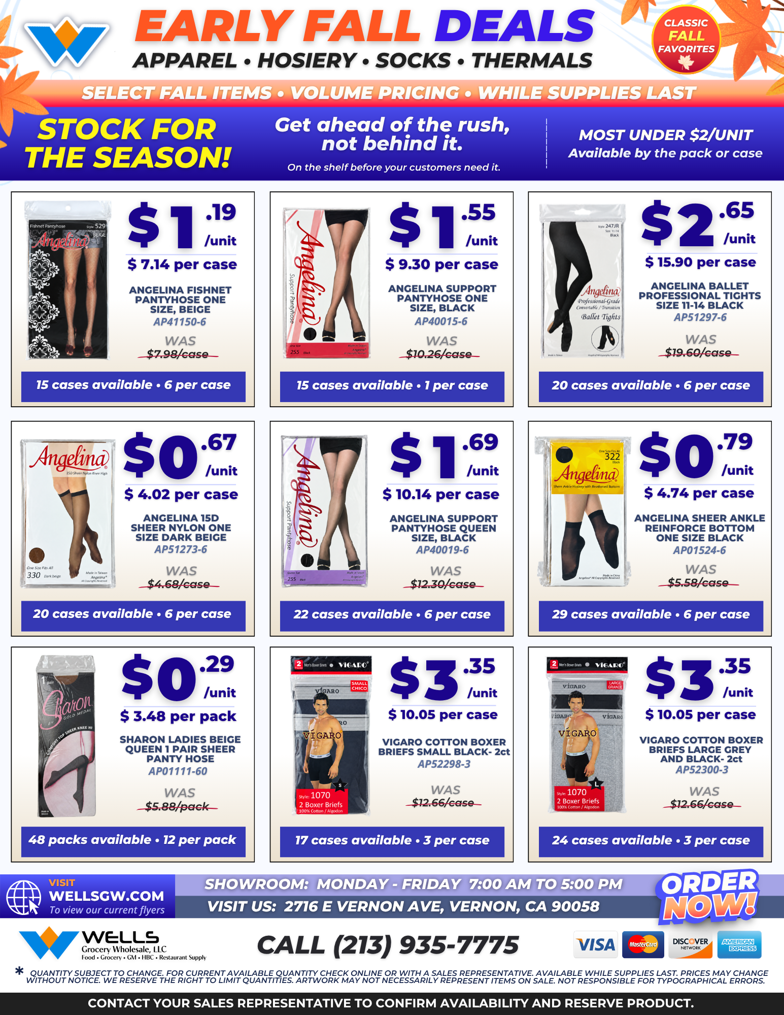 Wells Grocery Wholesale Early Fall Deals apparel flyer, page 3