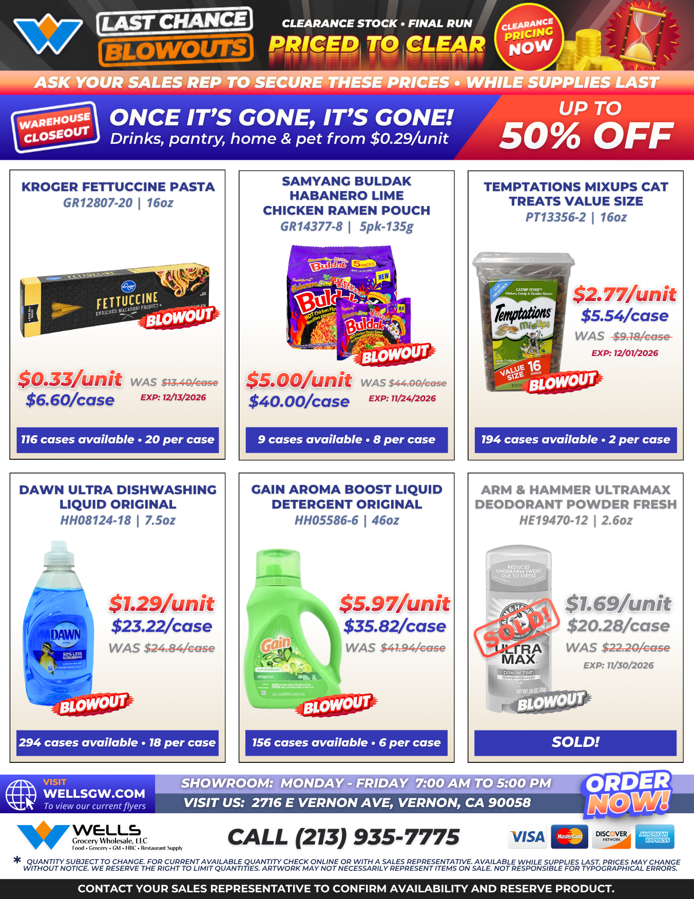 Wells Grocery Wholesale Last Chance Blowouts clearance flyer, page 2