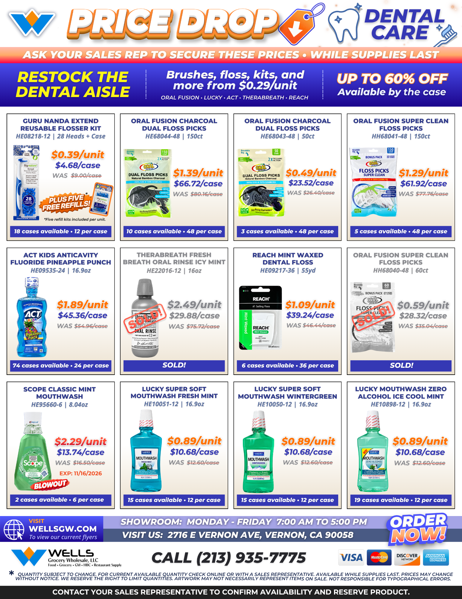Wells Grocery Wholesale dental care price drop flyer, page 2