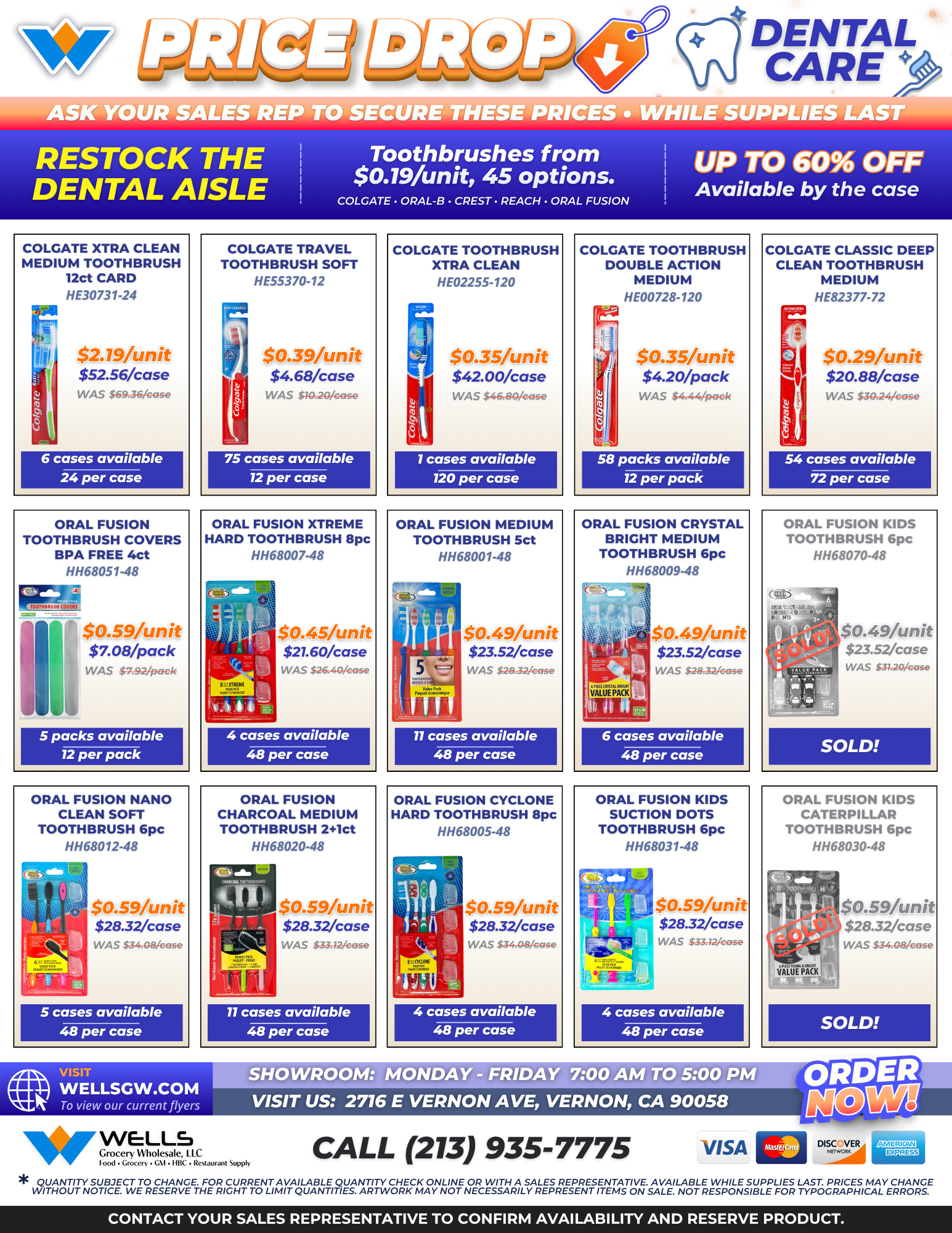 Wells Grocery Wholesale toothbrush price drop flyer, page 2