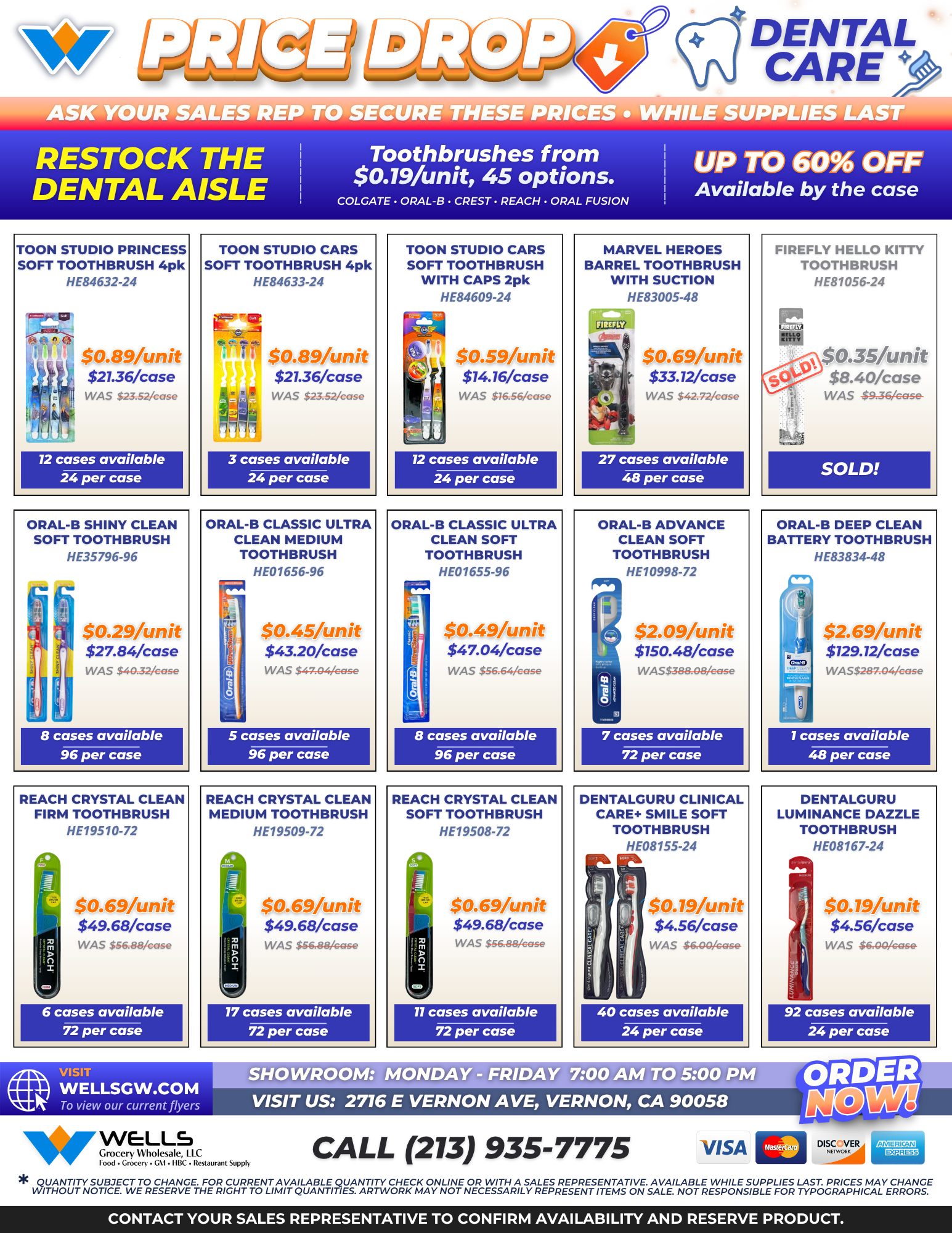 Wells Grocery Wholesale toothbrush price drop flyer, page 3